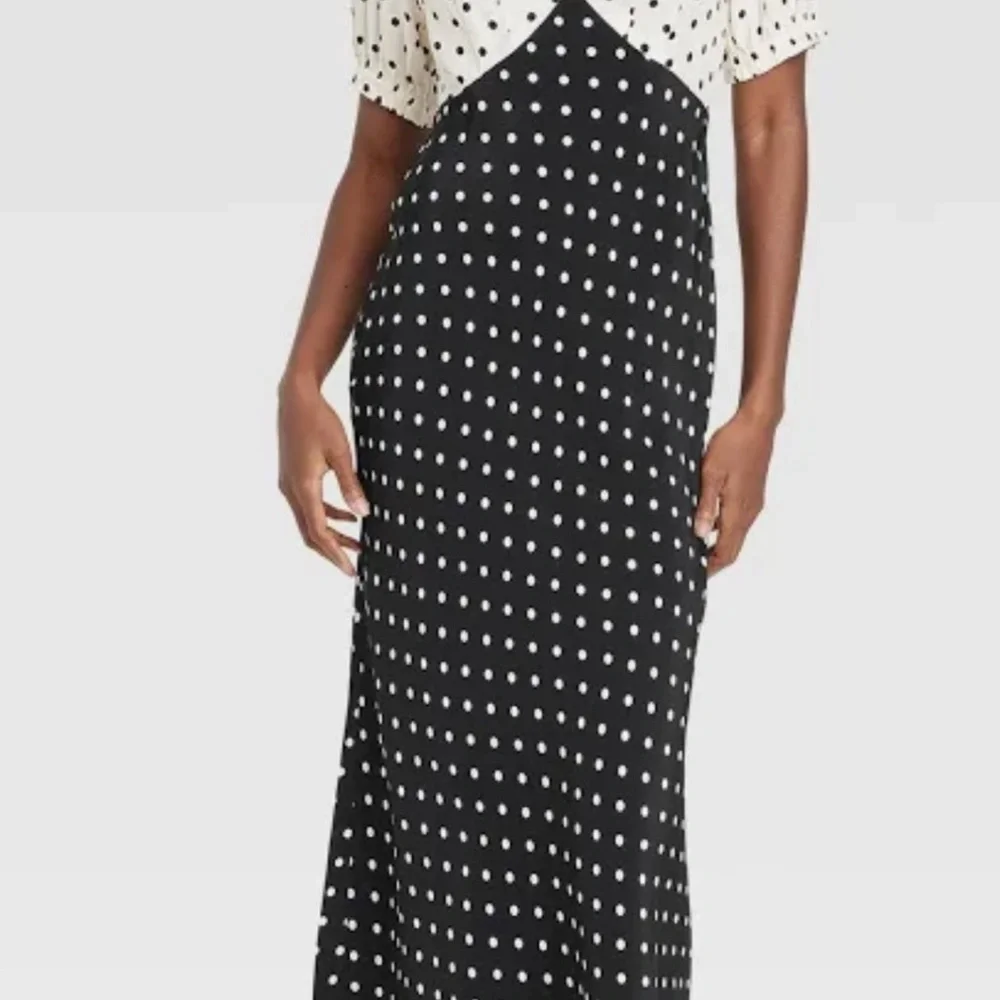 A New Day Black and White Fit and Flare Maxi Skirt - Picture 1 of 3